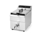 Induktionsfritteuse mit Ablasshahn - 8 l, HENDI, 8L, Grau, 230V/3500W, 288x619x(H)408mm