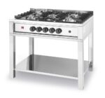 Gasherd - 5 Kochfelder, offener Unterbau, HENDI, Kitchen Line, 14,3kW, 900x640x(H)910mm