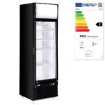 Eintüriger Kühlschrank mit hinterer Bar und hinterleuchteter Blende,, Arktic, 254L, Schwarz, 220-240V/250W, 578x605x(H)1980mm