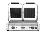 Kontaktgrill - Doppelversion, gerillte Ausführung, HENDI, oben und unten gerillt, 230V/3600W, 570x395x(H)510mm