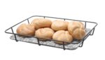 Brotkorb mit Edelstahlrand, HENDI, Schwarz, 400x300x(H)50mm