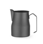 Milchkännchen mit V-förmigem Ausguss, mattschwarz, HENDI, 0,7L, Schwarz, ø84x(H)130mm