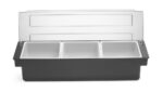 Zutatenbox – 3 Behälter, Bar up, Schwarz, 480x150x(H)100mm