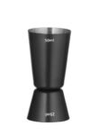 Barmaß 25/50 ml, Bar up, Schwarz, ø45x(H)86mm