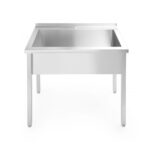 Einzespültisch Budget Line - geschraubt, Tiefe 600 mm, HENDI, Budget Line, 1000x600x(H)850mm