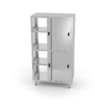 Durchreicheschrank mit Trennwand und Schiebetüren, HENDI, Kitchen Line, 800x500x(H)1800mm