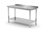 Wandarbeitstisch mit Ablage – verschraubt, Tiefe: 700 mm., HENDI, Kitchen Line, 1600x700x(H)850mm