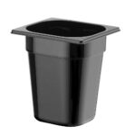 Gastronorm-Behälter 1/6, HENDI, Profi Line, GN 1/6, 2,4L, Schwarz, 176x162x(H)150mm