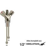 classic Einlochbatterie-Körper V2A 1/2" mit RV