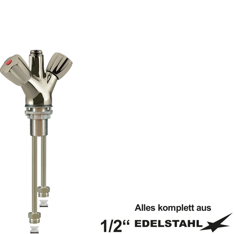 classic Einlochbatterie-Körper V2A 1/2" mit RV