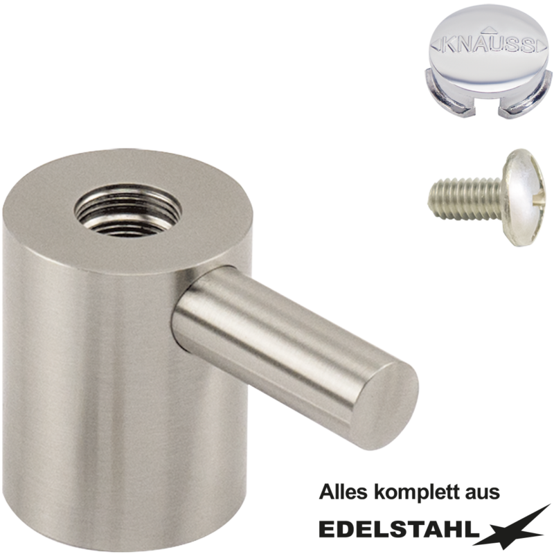 Zuschalthebel 1/2" Edelstahl mit Schraube