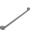 Kochlöffelhebel 30° PA66 hellgrau zu Kartusche Ø 40 mm