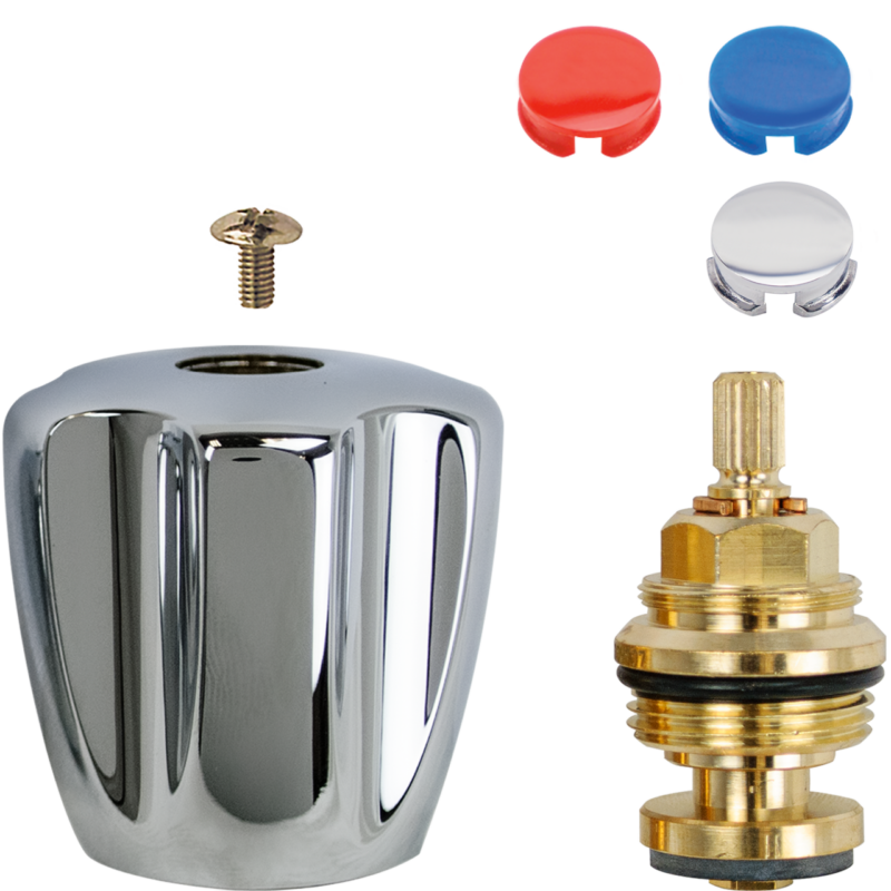 Oberteil 3/4" komplett mit Pentachrom-Metallgriff groß