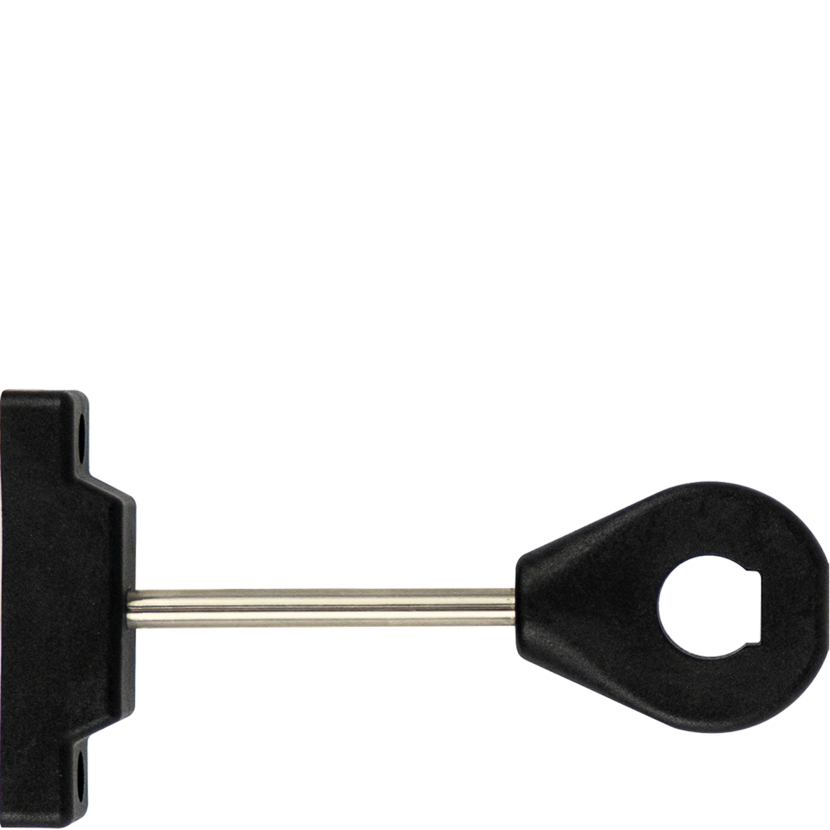 Rohrhalter PA66/VA schwarz L120 mm mit Ring, Stange, Flansch und befestigung 1 Rohrhalter PA66/VA schwarz L120 mm mit Ring, Stange, Flansch und befestigung