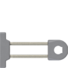 Rohrhalter PA66/VA grau L120 mm mit Ring, Stange, Flansch und befestigung