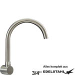 pro Wand-Rohrauslauf oben 3/4"