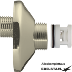 Wand-S-Anschluss 1/2" x 3/4" ± 10 mm mit RV